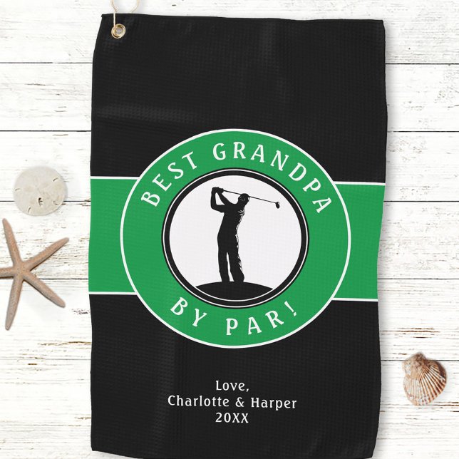 Serviette De Golf Meilleur Grand-Père Par Élégant Golfeur Sportif Pe (Best Grandpa By Par Elegant Sports Golfer Custom Golf Towel)