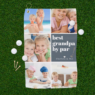 Serviette De Golf Meilleur Grand-Père par Par Collage de Photos Fê