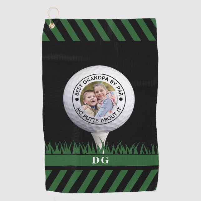 Serviette De Golf Meilleur Grand-Père Par Par No Putts À Propos Phot (Devant)