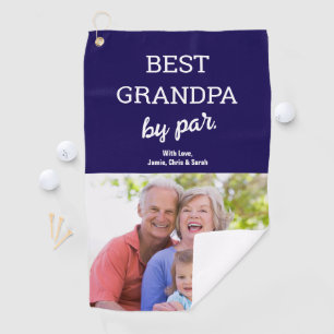 Serviette De Golf Meilleur Grand-Père par Par Photo Personnalisé Fêt