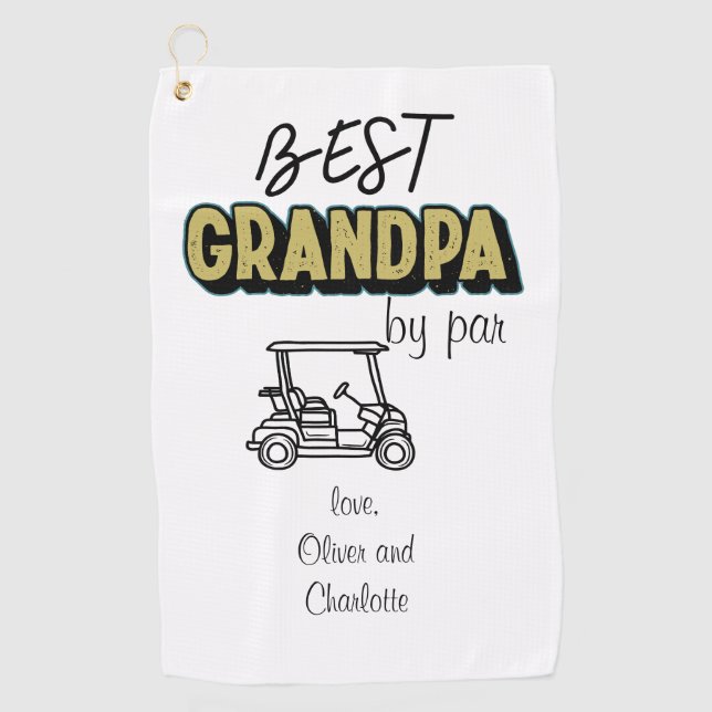 Serviette De Golf Meilleur Grand-Père Par Parc Golf Cart (Devant)