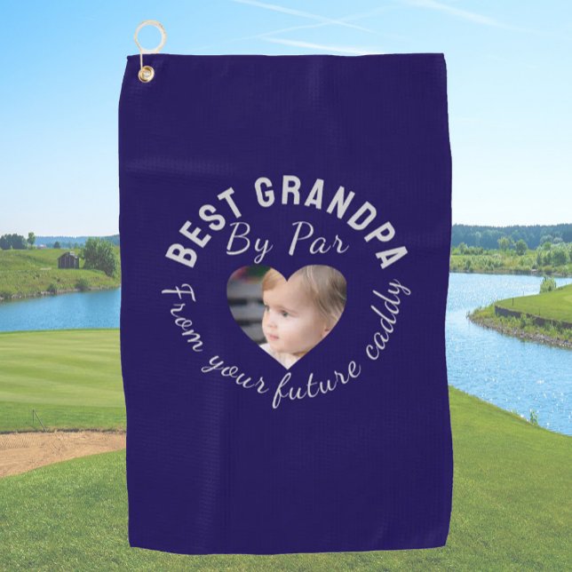 Serviette De Golf Meilleur Grand-Père Personnalisé Enfants Photo Ble (Créateur téléchargé)