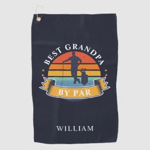 Serviette De Golf Meilleur Grand-Père Rétro Par Par Golfeur Personna