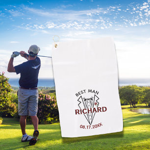 Serviette De Golf Meilleur Mariage Personnalisé Nom Date Cadeau