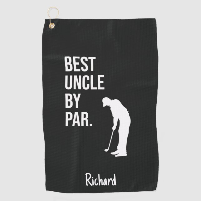 Serviette De Golf Meilleur Oncle Par Golfeur (Devant)