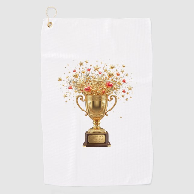 Serviette De Golf Meilleur Papa du Monde (Devant)