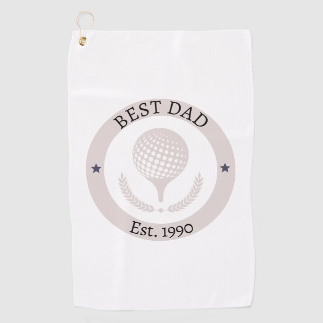 Serviette De Golf Meilleur Papa Est. | Fête des pères Cadeau Golf se (Devant)