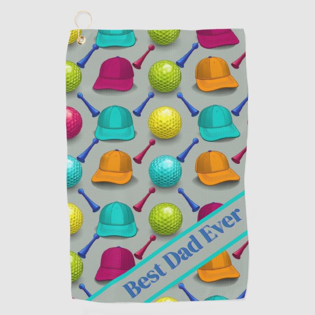 Serviette De Golf Meilleur Papa Ever  (Devant)
