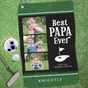 Serviette De Golf MEILLEUR PAPA JAMAIS 3 Photos Personnalisé