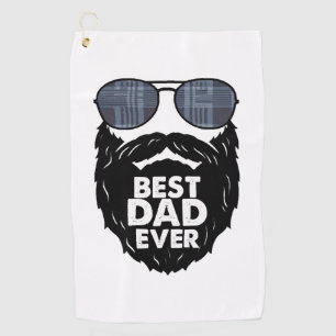 Serviette De Golf Meilleur papa jamais barbe barbu lunettes de solei