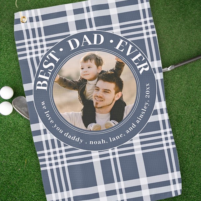 Serviette De Golf Meilleur Papa Jamais Fête des pères Plaid Photo pe (Créateur téléchargé)