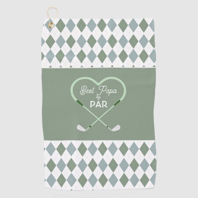Serviette De Golf Meilleur Papa Moderne Simple par Par Men (Devant)