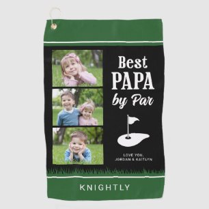 Serviette De Golf MEILLEUR PAPA PAR 3 Photos Personnalisé