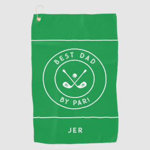 Serviette De Golf Meilleur Papa Par   Drôle d'humour de golfeur Vert