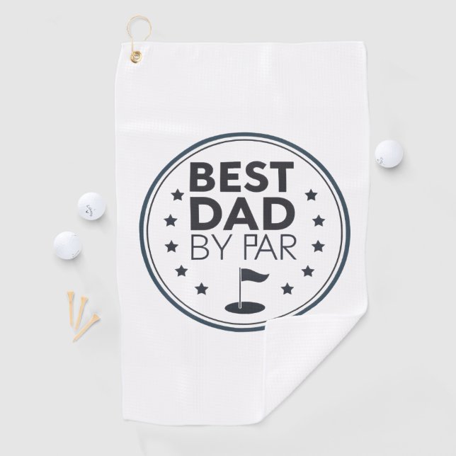 Serviette De Golf Meilleur Papa Par Golf Badge Design (En situation)