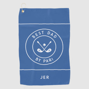 Serviette De Golf Meilleur Papa Par   Humour de golfeur drôle Bleu R
