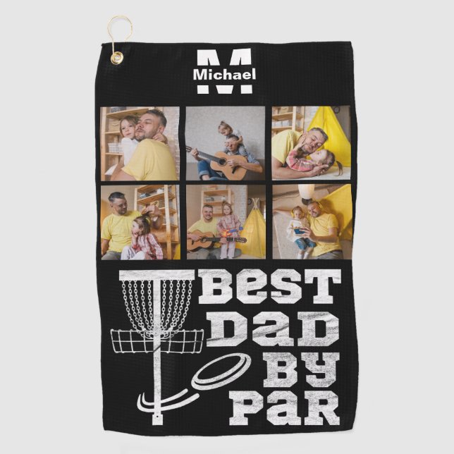 Serviette De Golf meilleur papa par par disque golf frisbee Custom 6 (Devant)