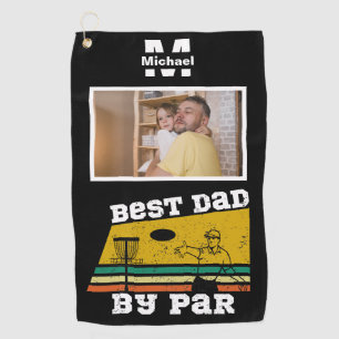 Serviette De Golf meilleur papa par par disque golf frisbee Photo pe