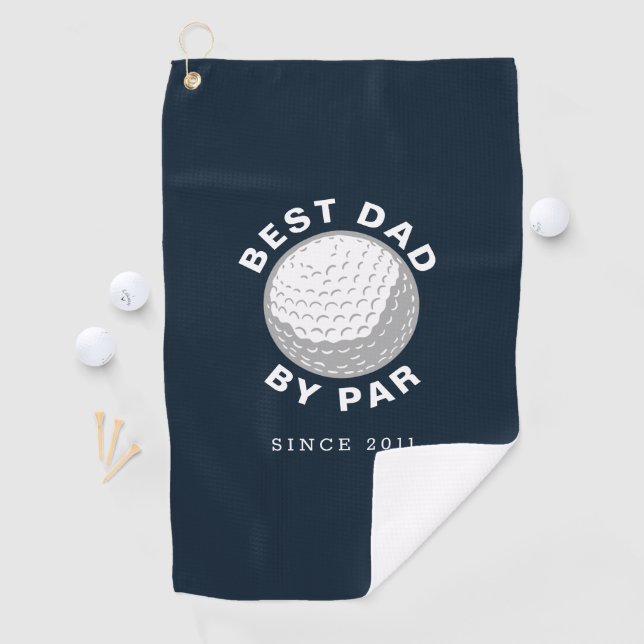 Serviette De Golf Meilleur papa par par Fête des pères année personn (En situation)