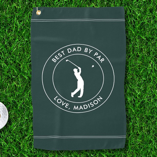 Serviette De Golf Meilleur Papa Par Par Parfait Personnalisé Nom Gol (Créateur téléchargé)
