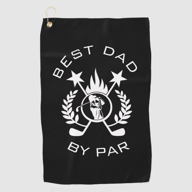 Serviette De Golf Meilleur papa par Par Père's Cadeau de golf (Devant)