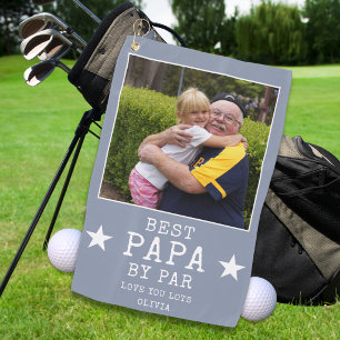 Serviette De Golf Meilleur Papa par Par Personnalisé Photo Grand-Pèr