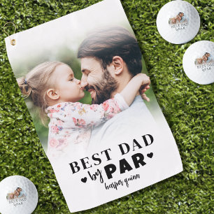 Serviette De Golf Meilleur papa Par Par Photo Fête des pères