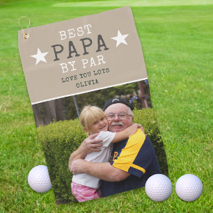 Serviette De Golf Meilleur Papa par Par Une Photo Cadeau Personnalis