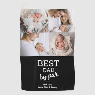 Serviette De Golf Meilleur papa par personnalisé 4 photos collage