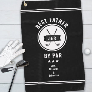 Serviette De Golf Meilleur Papa Par Personnalisé Noir et Blanc