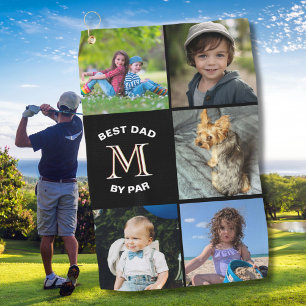 Serviette De Golf Meilleur Papa Par Photo Collage Personnalisé Monog
