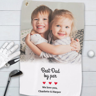 Serviette De Golf Meilleur Papa Par Photo Moderne Personnalisée Fête