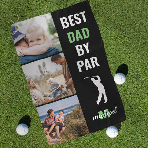 Serviette De Golf Meilleur Papa Par Photo Monogramme Cadeau Fête des