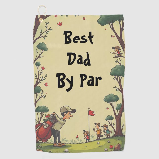 Serviette De Golf Meilleur papa par rapport (Devant)