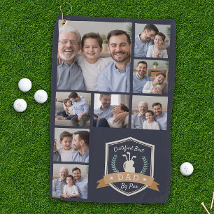 Serviette De Golf Meilleur papa par rapport Collage de photos
