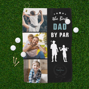 Serviette De Golf Meilleur papa par rapport   Collage photo Monogram
