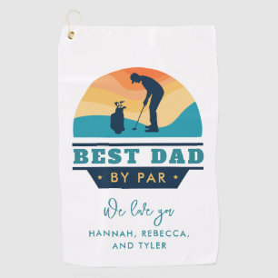 Serviette De Golf Meilleur Papa Par Retro Retraité Golf Lover Custom