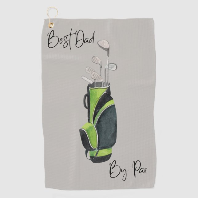 Serviette De Golf Meilleur Papa par Tapis de Golf (Devant)