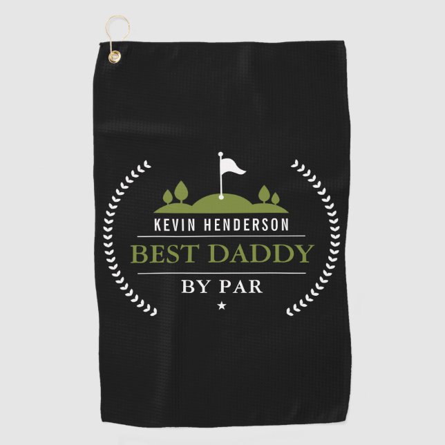 Serviette De Golf Meilleur papa personnalisé par pair (Devant)