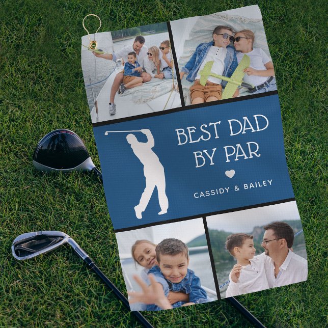 Serviette De Golf Meilleur papa personnalisé par Par Photo Collage (Créateur téléchargé)
