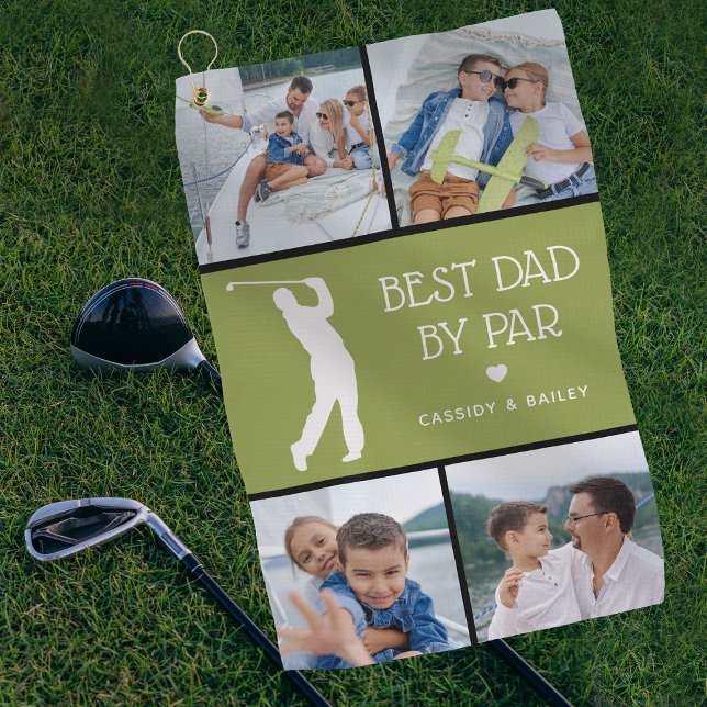Serviette De Golf Meilleur papa personnalisé par Par Photo Collage G (Créateur téléchargé)