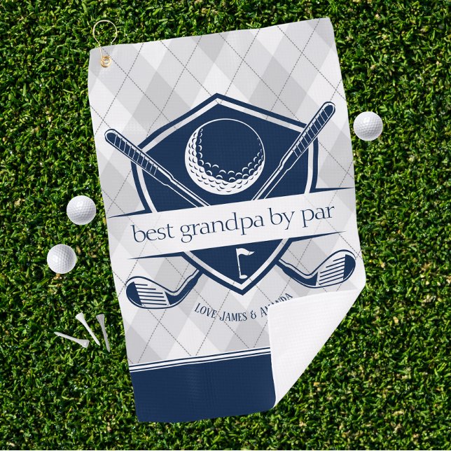 Serviette De Golf Meilleur par cadeau pour papa, grand-père pas papa (Gift Golf Towel for the tee-rrific best by par Dad, Grandpa, Uncle, Step Dad or any golf lover!)
