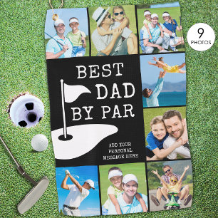 Serviette De Golf MEILLEUR PÈRE À LA NORMALE 8 Collage de photos Gol