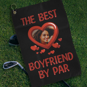 Serviette De Golf Meilleur Petit Ami Par Photo
