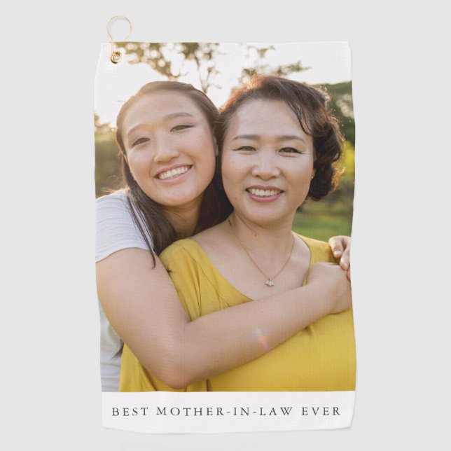 Serviette De Golf Meilleure belle-mère photo personnalisée (Devant)