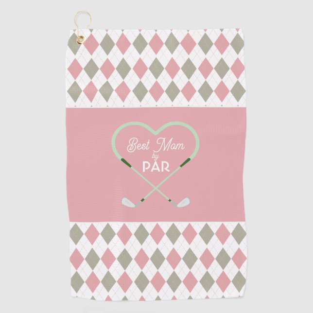 Serviette De Golf Meilleure Maman Simple Moderne par Par  (Devant)