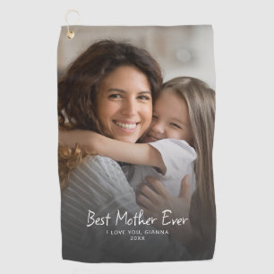Serviette De Golf Meilleure Mère Jamais Photo Moderne Personnalisée 