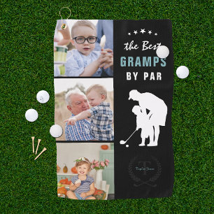 Serviette De Golf Meilleurs Gramps Par Par   Collage photo Monogram