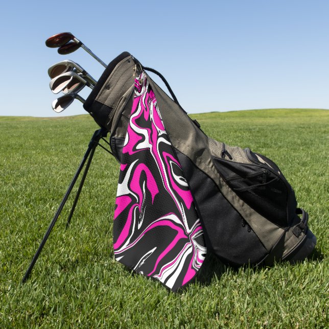 Serviette De Golf Melt Zèbre Rose (Vert)