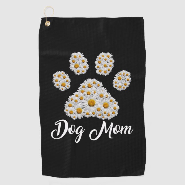 Serviette De Golf Mère Art Meilleur Chien Maman Jour d'anniversaire (Devant)